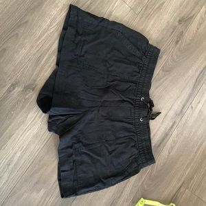 Gap black linen shorts, worn once. Super comfy, they just don’t fit anymore.
